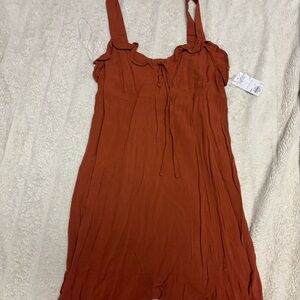 SO Rust Orange Sleeveless Dress